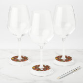 黄色い花と白いバラ12 ワイングラスタグ (セット)