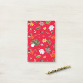 黄色い花と白いバラ13 ポストイット (デスク上)