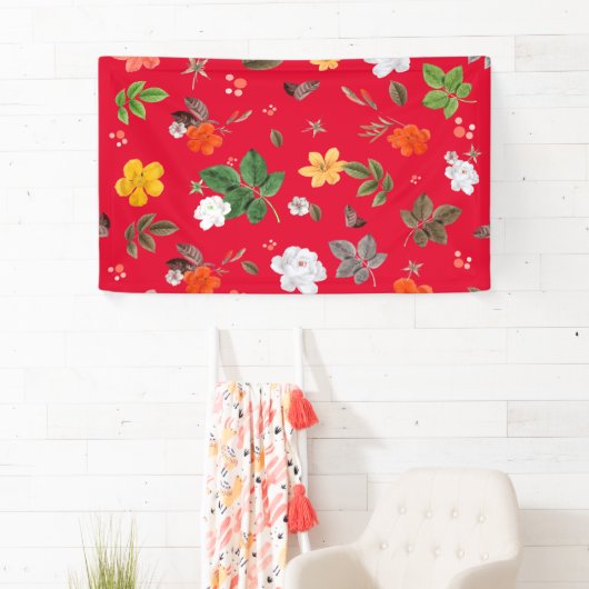 黄色い花と白いバラ13 横断幕 (インサイチュ)