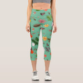 黄色い花と白いバラ14 カプリレギンス (正面)