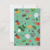 黄色い花と白いバラ14 サンキューカード (裏面)