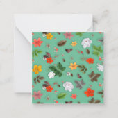 黄色い花と白いバラ14 ノートカード (裏面)