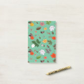 黄色い花と白いバラ14 ポストイット (デスク上)