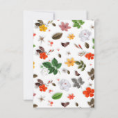 黄色い花と白いバラ15 サンキューカード (裏面)