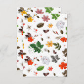 黄色い花と白いバラ15 サンキューカード (正面/裏面)