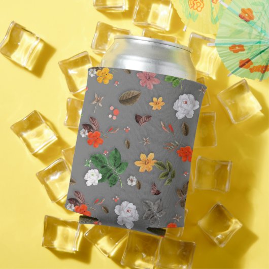 黄色い花と白いバラ16 缶クーラー (インサイチュ 夏)