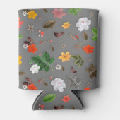 黄色い花と白いバラ16 缶クーラー (正面)