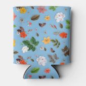 黄色い花と白いバラ18 缶クーラー (正面)