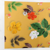 黄色い花と白いバラ20 三つ折りクリスマスカード (内部最初)