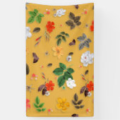 黄色い花と白いバラ20 横断幕 (縦)