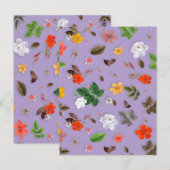 黄色い花と白いバラ21 ポストカード (正面/裏面)