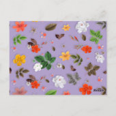 黄色い花と白いバラ21 ポストカード (裏面)