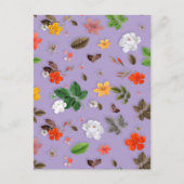 黄色い花と白いバラ21 ポストカード (正面)