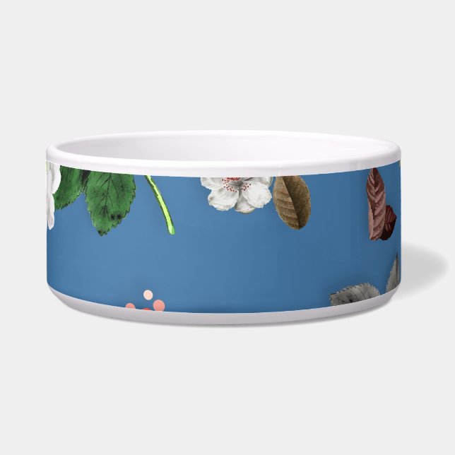 黄色い花と白いバラ23 ボウル (正面)