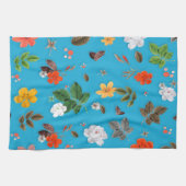 黄色い花と白いバラ24 キッチンタオル (横)