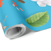 黄色い花と白いバラ24 ラッピングペーパー (ロールコーナー)