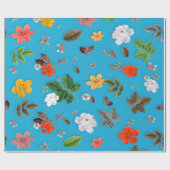 黄色い花と白いバラ24 ラッピングペーパー (フラット)