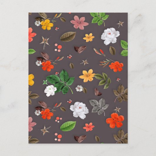 黄色い花と白いバラ26 シーズンポストカード (正面)