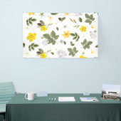 黄色い花と白いバラ3 横断幕 (トレードショー)