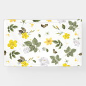 黄色い花と白いバラ3 横断幕 (横)