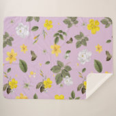 黄色い花と白いバラ5 シェルパブランケット (正面(横))