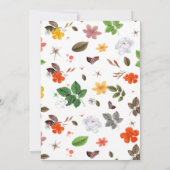 黄色い花と白いバラ7 サンキューカード (裏面)