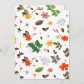 黄色い花と白いバラ7 サンキューカード (正面/裏面)