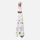 黄色い花と白いバラ7 ネクタイ (裏面)