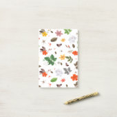 黄色い花と白いバラ7 ポストイット (デスク上)