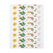 黄色い花と白いバラ7 ラップアラウンドラベル (シート)