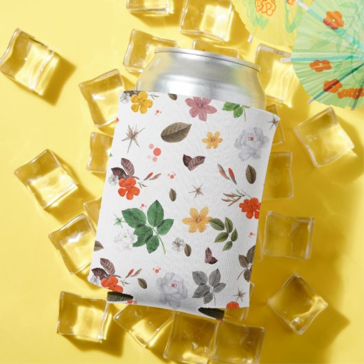 黄色い花と白いバラ7 缶クーラー (インサイチュ 夏)
