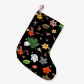 黄色い花と白いバラ8 スモールクリスマスストッキング (正面 (吊り時))