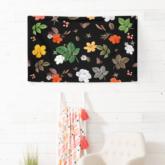 黄色い花と白いバラ8 横断幕 (インサイチュ)