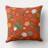 黄色い花と白いバラ9 クッション (裏面)