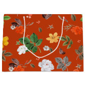 黄色い花と白いバラ9 ラージペーパーバッグ (正面)