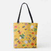 黄色い花と白いローズ 10 トートバッグ (裏面)