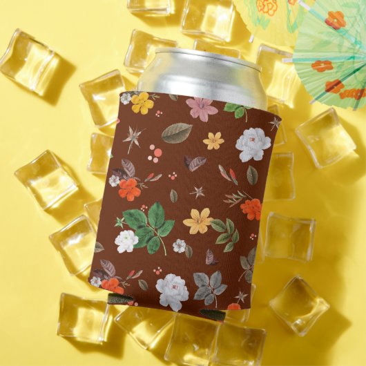 黄色い花と白いローズ 12 缶クーラー (インサイチュ 夏)