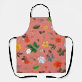 黄色い花と白い薔薇 19 エプロン (正面)