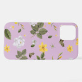 黄色い花と白い薔薇 5 iPhoneケース (裏面横)