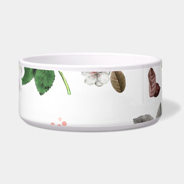 黄色い花と白い薔薇 7 ボウル (正面)