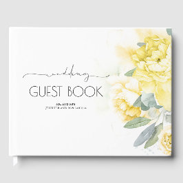黄色い花と緑結婚の本 ゲストブック