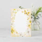 黄色い花と蝶空白の結婚の 招待状 (スタンド正面)