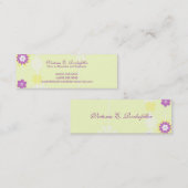 黄色い花のお母さんカード コーリングカード (正面/裏面)