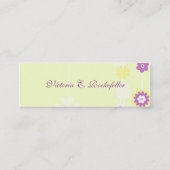 黄色い花のお母さんカード コーリングカード (裏面)