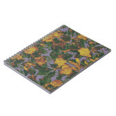 黄色い花のカムフラージュパターン ノートブック (左側)