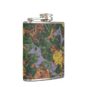 黄色い花のカムフラージュパターン フラスク (右)