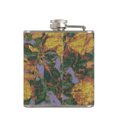 黄色い花のカムフラージュパターン フラスク (裏面)