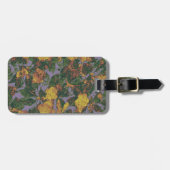 黄色い花のカムフラージュパターン ラゲッジタグ (正面横)