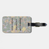 黄色い花のカムフラージュパターン ラゲッジタグ (裏面横)