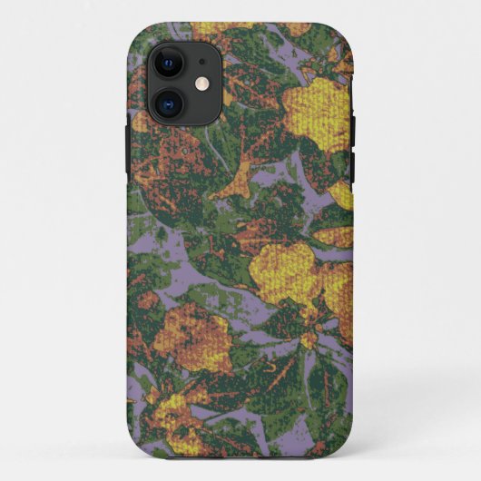 黄色い花のカムフラージュパターン Case-Mate iPhoneケース (裏面)